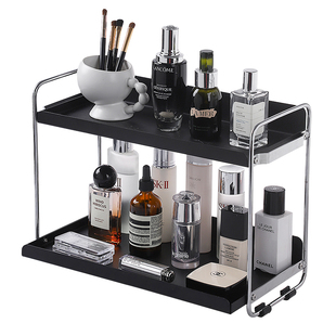 铁艺化妆品置物架高级感桌面护肤品收纳盒简约玄关香水摆件陈列架