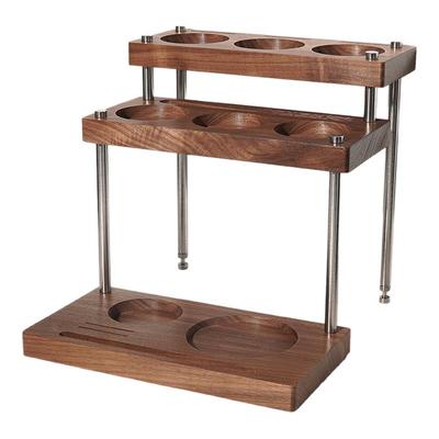 意式器具收纳架多功能胡桃木