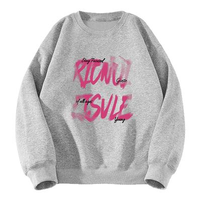 胖胖哥420g加绒卫衣男秋季新款潮牌痞帅酷飒美式高街大码宽松上衣