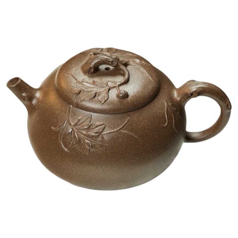 宜兴原矿底槽清贴花醉清欢紫砂壶180cc小品功夫泡茶壶
