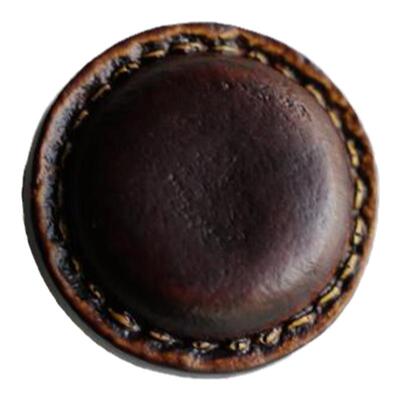 优雅深巧克力色简洁气质仿皮纽扣