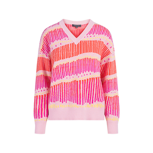 MARYLING玛俪琳春秋草莓冰淇淋V领针织羊毛套头衫A1DAW03140