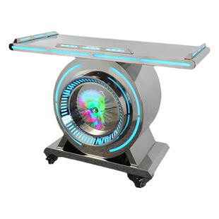 酒吧dj台打碟台发光移动可定制logo夜店派对房包厢不锈钢打碟机