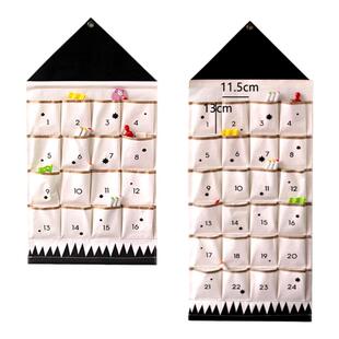 幼儿园跳绳收纳袋帆布儿童厅卧室办公多功能墙壁收纳挂袋大口袋