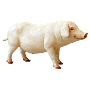 户外庭院创意草坪动物树脂雕塑工艺饰品摆件可爱仿真迷你小猪模型