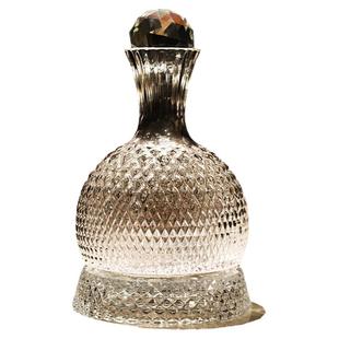 ROCK高端水晶玻璃旋转红酒醒酒器葡萄酒酒具带盖分酒醒酒壶酒樽瓶