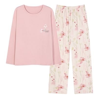 【浪莎】德绒睡衣女长袖长裤