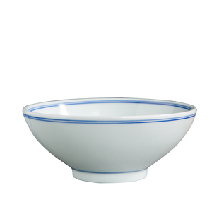 蓝边碗菜碗面碗混沌碗粥碗厚碗不烫手碗景德镇陶瓷餐具釉下彩家用