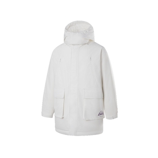 NBA官方正品勇士/快船/湖人冬季新品派克服长款运动保暖羽绒服男