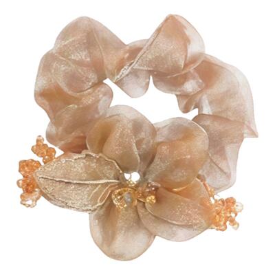 轻奢欧根纱烫钻满天星大肠发圈女