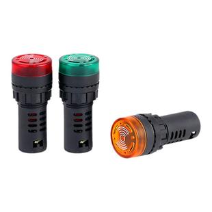 闪光蜂鸣器ad16-22sm交直流220v24v12v响亮断续带灯LED声光报警器
