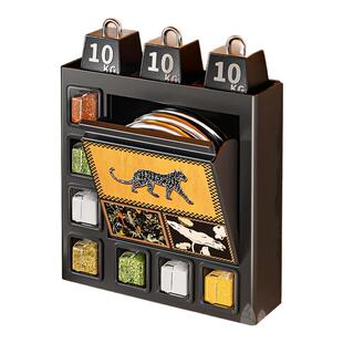 厨房翻斗式调料盒置物架免打孔壁挂调料架油盐酱醋防尘台面收纳架