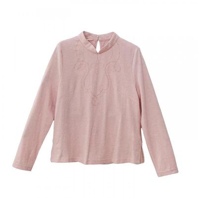 布符新中式「羊毛针织提花造型珠绣旗袍上衣」2025年秋季长袖女装