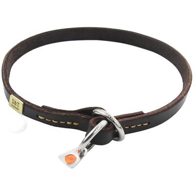 prop链不锈钢圆环牛皮p链项圈