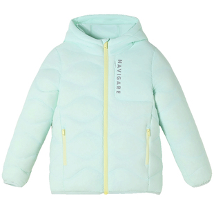 Navigare意大利小帆船短款儿童米色羽绒服2025秋冬女童御寒外套