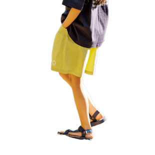 KUUYOO儿童彩色轻薄透气短裤女孩纯棉透气舒适夏天裤子男童宽松