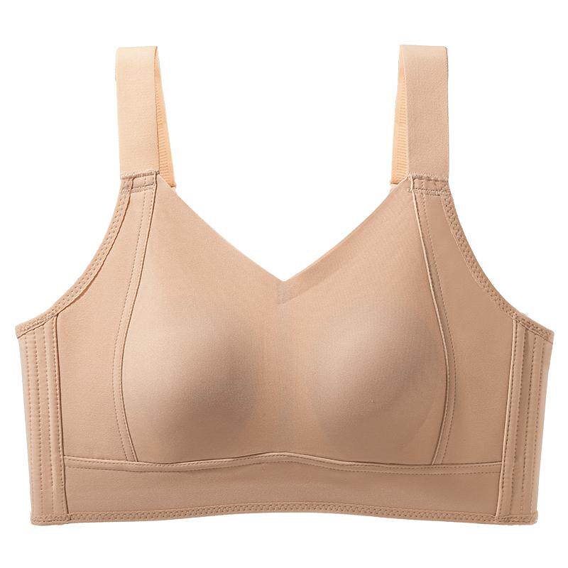 粉底液无痕隐形内衣女薄款大胸显小胸收副乳聚拢防下垂塑形文胸罩