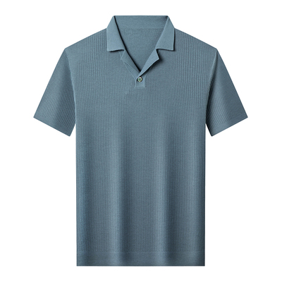 精纺美丽诺羊毛衫男高端休闲POLO