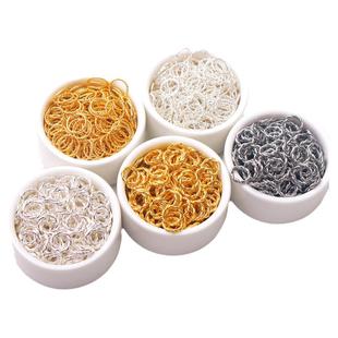 14K18k银包金哑金批花闭口圈麻花圈diy手串隔珠连接圈项链材料饰