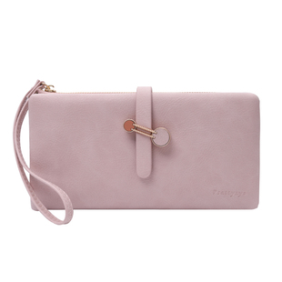 钱包女款2025新款现金钱夹大容量女士钱包皮带扣卡包高档手拿包女