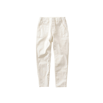 桑妮库拉/Sunny clouds棉混微弹九分紧腿裤白色打底长裤