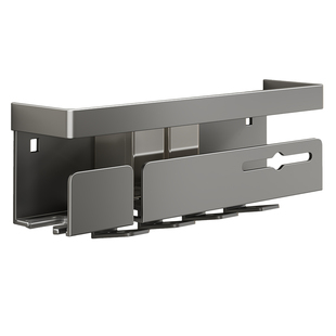 牙刷置物架卫生间免打孔漱口杯牙具纸巾收纳架家用浴室吹风机架子