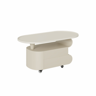 北欧现代可移动茶几小户型2025新款轻奢原木风高级感客厅家用