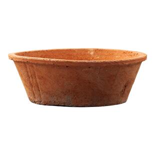 央盆粗陶花盆陶盆多肉老式大口径盆景盆陶土瓦盆大复古浅口陶瓷黑