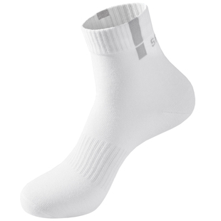 大码男士袜子夏季中筒袜网眼薄运动袜纯棉白色长筒长袜篮球短袜潮