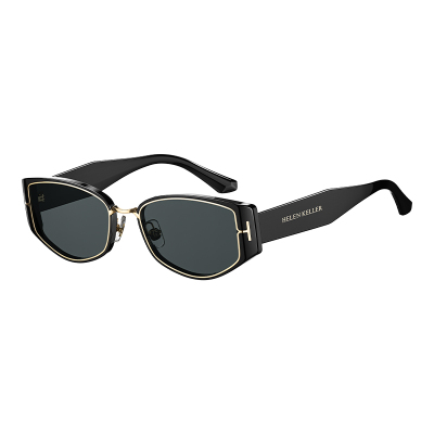 海伦凯勒新款前卫潮流猫眼框墨镜