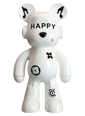 网红熊手绘存钱罐摆件