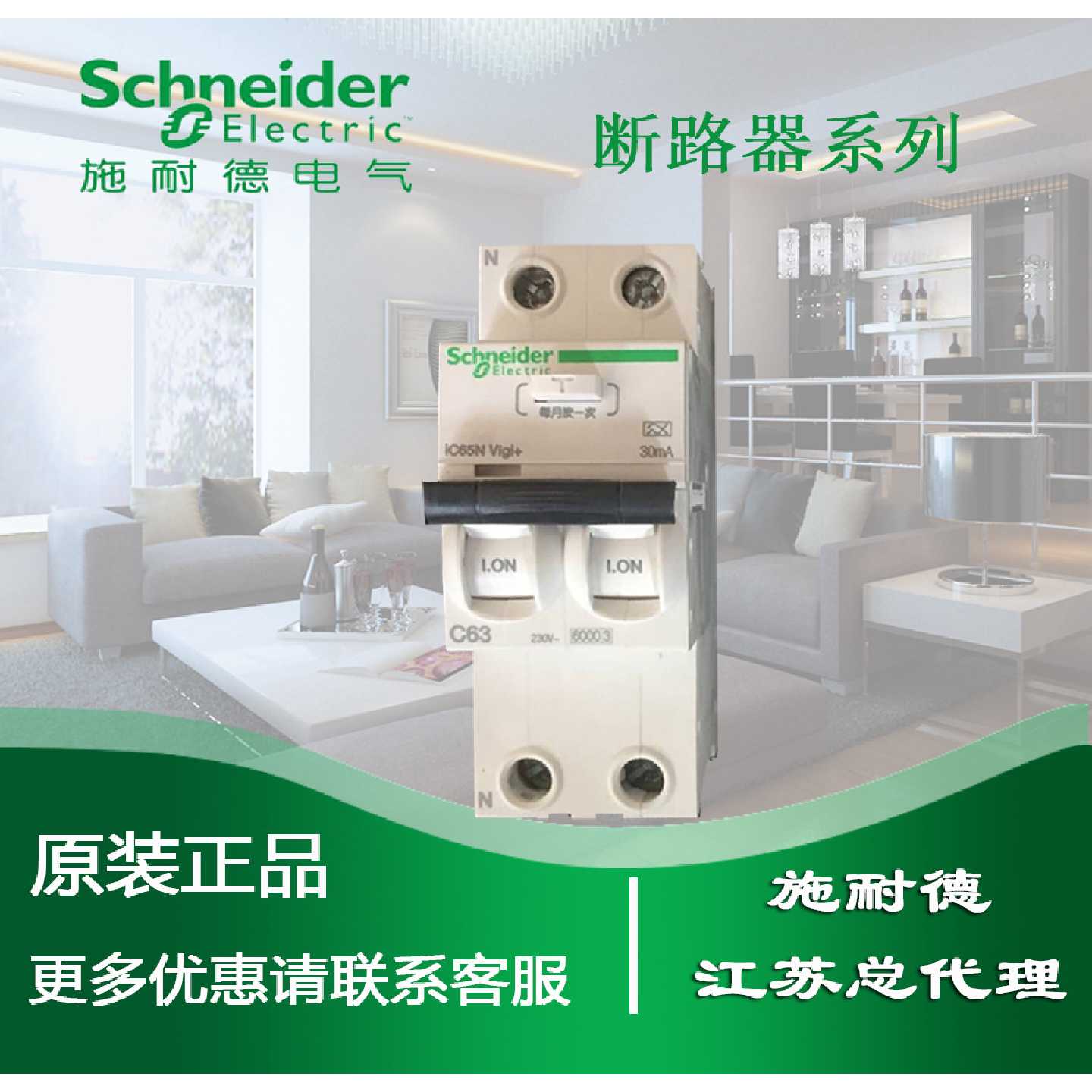 漏电保护断路器iC65NVigi2P20A30mAA9D65220