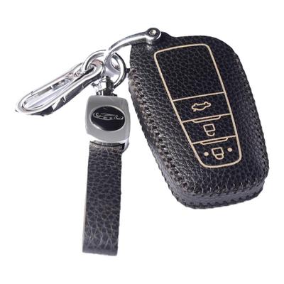 瑛毅牛皮丰田手工钥匙保护包套扣