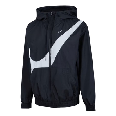 Nike耐克外套女夏季新款轻薄宽松大勾梭织连帽运动夹克HM8972-010