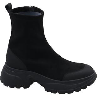 Safiya/索菲娅2025冬季新品户外运动风百搭款厚底弹力靴子短靴