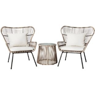 藤椅三件套阳台桌椅餐桌小椅子庭院家具室内阳台小桌椅洽谈休闲椅