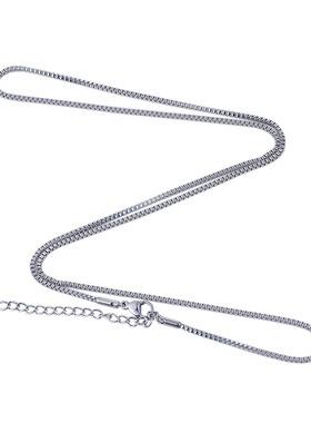 不锈钢盒子链男女保色防过敏项链