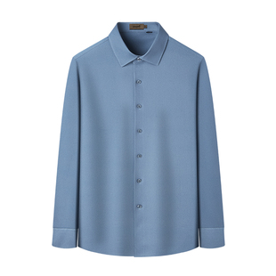 【含羊毛加绒】庄吉男士长袖衬衫2025秋冬新款商务休闲保暖衬衣