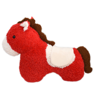 马上有钱马年抱枕家居沙发靠枕床头靠垫汽车靠背红马玩偶新年装饰