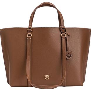 PINKO女士通勤大容量双滚筒式大号单肩手提托特包102832A1LF