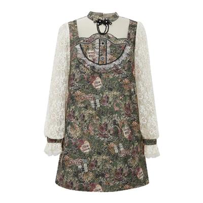 LULUALWAYS我爱露露冬季新款优雅复古宽松显瘦短款直筒连衣裙女