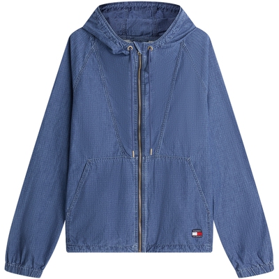 Tommy男纯棉小格纹宽松牛仔外套