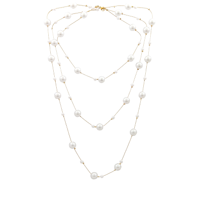 petit moments 项链REVOLVE时尚小众新款多层叠戴复古珍珠锁骨链