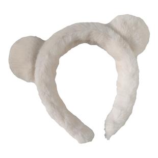 可爱毛绒小熊耳朵头箍发饰女时尚简约洗脸发箍敷面膜专用发带头饰