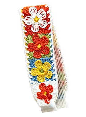 田园风~新款碎花编织洗脸发箍