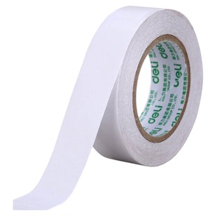 得力双面胶高粘度强力固定墙面双面胶儿童手工美纹纸胶带薄款透明易撕不留痕贴墙双面胶幼儿园学生用diy防水