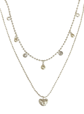 nicedream月光吊坠叠戴爱心项链