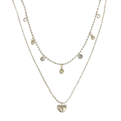 nicedream月光吊坠叠戴爱心项链