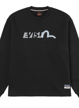 EVISU福神男士商标印花卫衣