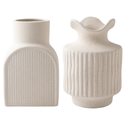 小悠家艺术感素烧陶瓷花瓶